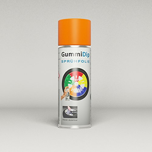 Gummi Dip Sprühfolie 61090014 Flüssiggummi Spray, 400 ml, neon-orange
