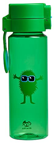 Tinc Kids' Hugga Tribal Character Design Flip and Clip Lockable Leak-Proof Water Bottle, Green, 500 ml