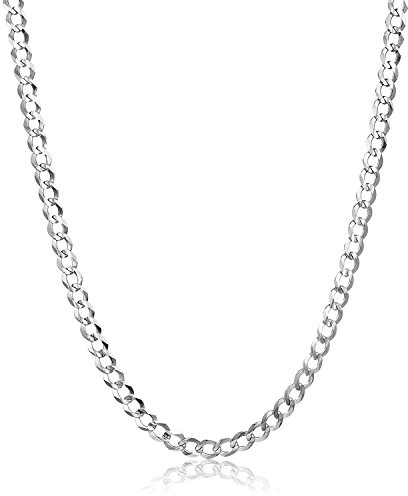 PRINS JEWELS 14 Karat / 585 Gold Panzerkette Weißgold Unisex Kette - Breite 5.50 mm - Länge wählbar (50)