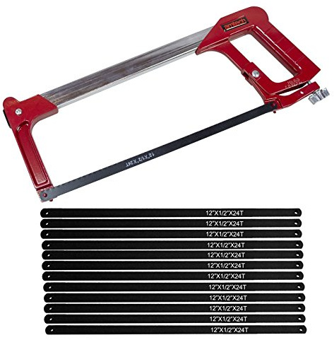 Heavy Duty Alloy 12 (300mm) Hacksaw inc 12 Blades 36 Month Warranty