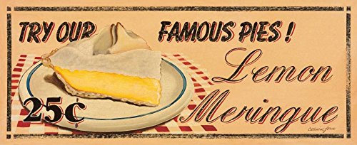 Feeling at Home Leinwanddruck, gerahmt, mit amerikanischer Box, Limonen-, Meringue-Jones-Catherine-Food-Kunstdruck auf Holzrahmen, horizontal, 17_X_42_in