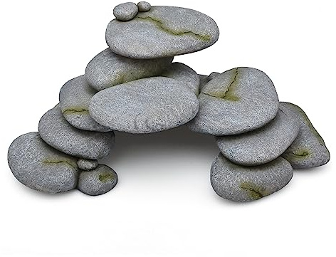 Betta Grey Pebble Stack *New*Aquarium Ornament MS784