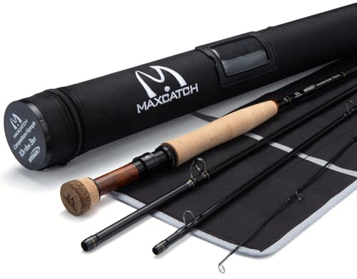 Maxcatch Competition InTouch Nymph Fly Rod for Euro nymphing Fly Fishing (Cork Grip, 10ft6 3wt 6sec)