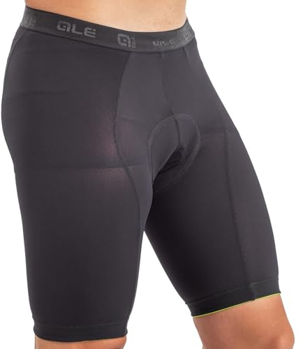 Alé Cycling Doublure rembourrée pour VTT Enduro Tout-Terrain Short de Cyclisme, Noir, XS Homme