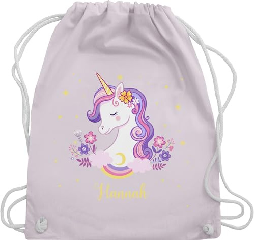 Turnbeutel Rucksack - Einhorn Geschenk Einhörner I Unicorn - Unisize - Pastell Rosa - personalisierte geschenke mädchen einhornrucksack unicorns name beutel wechselbeutel kita kinderturnbeutel