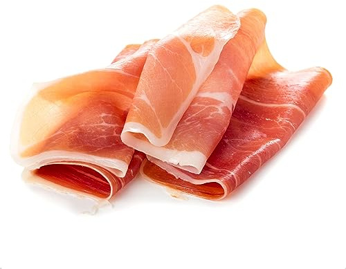 Sliced Prosciutto Crudo, Italian Salt Cured, Dry Aged Ham, Sweet And Salty Flavours, Part of Urban Merchants Italian Cured Meat Selection, Pack Of 500g
