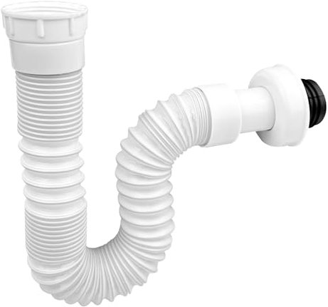 Fousenuk Desague Lavabo, Desagüe Fregadero Reemplazable, Sifon Cocina Fregadero, Manguera de Drenaje Flexible, Sifón a Prueba de Olores Baño, Tubo Desagüe Lavabo Extensible 300-730 mm