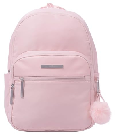 TOTTO - Mochila para Ordenador Portátil de 13 Pulgadas, Modelo Adelaide 3, Bolsillo Secreto, 3 Compartimentos, 2 Bolsillos Botella, Correa para Colgar en Maleta, Cómoda y Resistente, Color Peachskin
