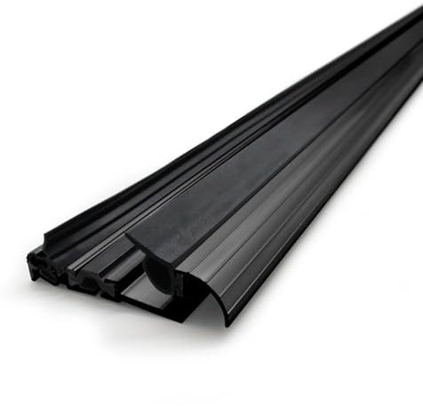 [FIXINGS DIRECT®] Door Floor Strip Seal 15/2 x 914mm (36) - Weather bar for Front Doors or Double Doors - Threshold Rubber Draught Excluder Weather Stirp - Screw fixings Included (Black, 914mm)
