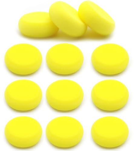 12Pcs Round Pottery Sponges 3inch Yellow Painting and Watercolour Sponge for Face Painting Pottery Ceramics Art Crafts
