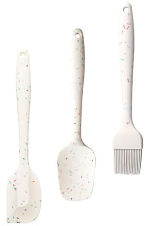 Amosfun 1 Satz Grillbürste aus Silikon backen Gebäck Utensilien Backspatel Backpinsel Küchenspatel-Kit kochgeschirr kitchen scraper spachtel Kochspatel Backschaber Edelstahl 304 Colorful