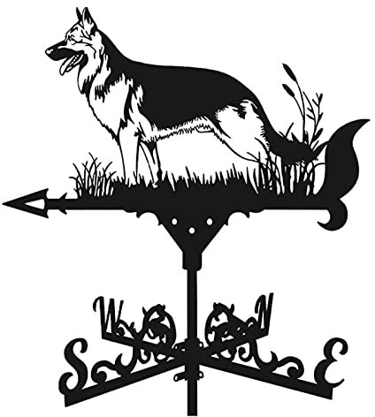 XINYUNFEI Wetterhahn Metall für Garten Weathervanes Metalltiereinsätze, Retro House Weathervane for Außenschuppen Eisen -Hofdach -Scheunen Kuppel Dekoration