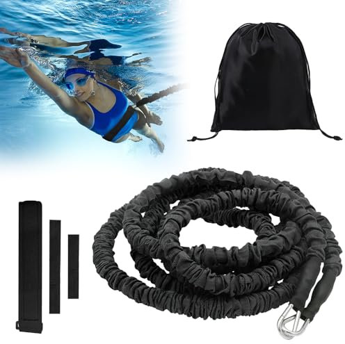 Mineup Schwimmgurt Für Pool, 4-12M Schwimmwiderstand Gürtel, Einstellbare Schwimmtrainer, Schwimmgurt Pool Erwachsene, Schwimmtrainer Gürtel, Schwimmgürtel Für Schwimmingpool