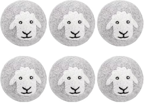 Pasdrucn Tumble Dryer Balls, 6/3pcs XL Wool Dryer Balls, Tumble Dryer Balls, Quality Wool Dryer Balls, Dryer Balls for Laundry Uk, Laundry Balls for Tumble Dryer (6 Stück)