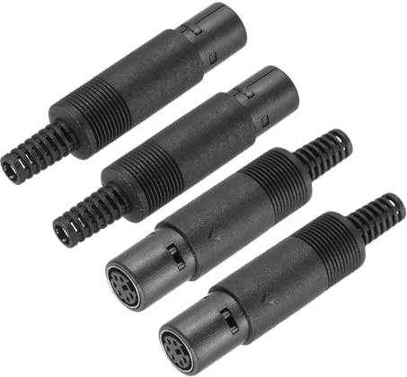 QUARKZMAN 4 Stück S-DIN Adapter φ13, 6 Pin Mini Video PS2 Buchse für 6 mm Durchmesser Kabel