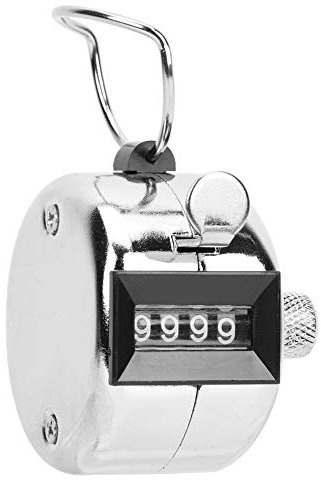 TIKATARER Clicker -Zähler, 4 Ziffern Aluminiumlegierung Berm Hand Tally Counter Finger Counter Tally Counter für Datenstatistiken und Ereignisverfolgung
