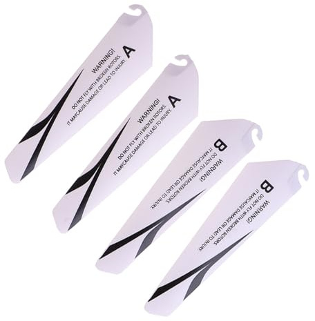 KIXZSAZ 4 stücke Ersatzteile Langlebig Für Fernbedienung Hubschrauber Propeller ABS Hubschrauber Klinge Ersatzteile Spielzeug Zubehör, Schwarz