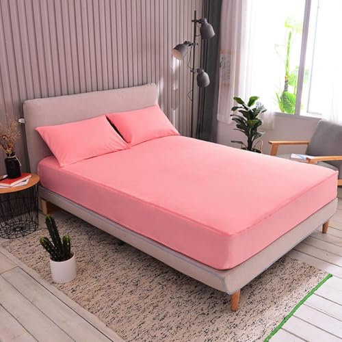 Protector de colchón con cremallera de 120 x 200 cm + 10 cm, funda de colchón impermeable y transpirable, antialérgico, a prueba de ácaros, para cama Queen