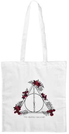 Albenwald Harry Potter – jutepåse med olika tryck på framsidan och färger 38 x 41 cm bomull, Deathly Heallows, Einheitsgröße