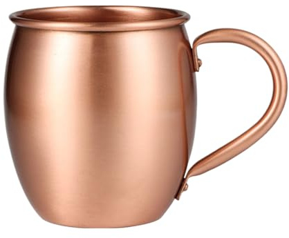 Tasse Moscow Mule – Tasse en cuivre martelé de 530 ml – Tasse en cuivre fabriquée à la main pour eau, thé ou bière, accessoire de bar élégant ajoutant du charme à la maison, à la cuisine, aux