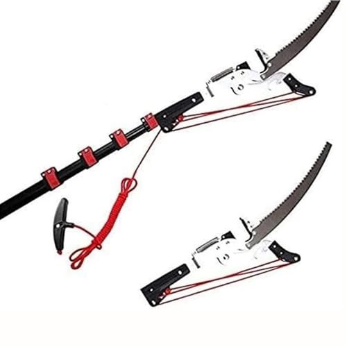 CXGFRGH Sierra de podar de Gran Alcance, Tijeras de podar telescópicas y Extensibles for árboles, Herramienta jardinería, podadora pértiga for Ramas Hojas(7.2m/24ft)