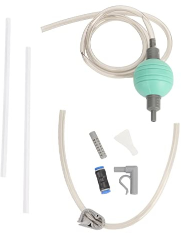 Yctze Pulitore a Sifone per Pesci con Potenza di Aspirazione Migliorata – Manuale dell'Acqua dell'acquario con Controllo, Raschietto a Becco D'Anatra e Clamp/Holder per Appenderlo alla Parete