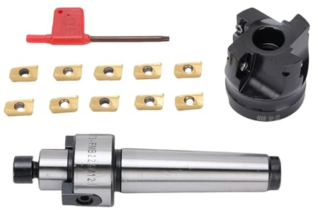 SALALIS Hochgeschwindigkeits-Wendeschneidplatten-Schaftfräser-Set mit Hartmetalleinsätzen für CNC-Drehmaschinen-Fräswerkzeuge, MT3-FMB22 Halterverlängerung 10 Stück für Bohrmaschinen