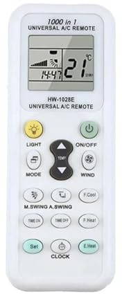 Telecomando Universale For Aria Condizionata, Compatibile Con LG, Panasonic, Sharp, Samsung, Fujitsu, Gree, Guangda, Guqiao, Haier, Helton, Hemilton, Hicon
