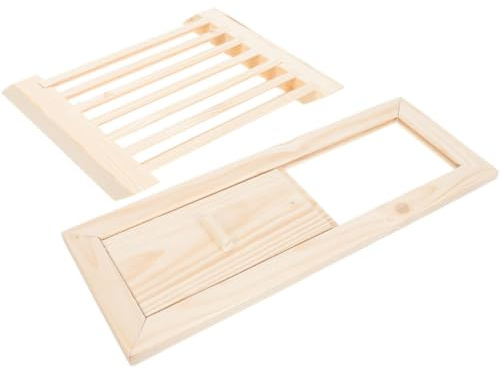 VINTORKY Panneau de Ventilation en Bois pour Sauna Volet D'aération Résistant à Haute Humidité, Kit 1 Set pour Ventilation Sauna et Hammam