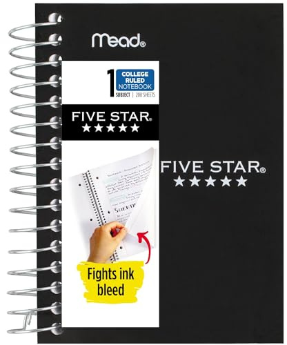 Five Star Spiral Notebook, Fat Lil' Pocket Notebook, College Ruled Paper, 200 Sheets, 5-1/2 x 3-1/2, Assorted Colors, Color Will Vary, 1 Count (45388)