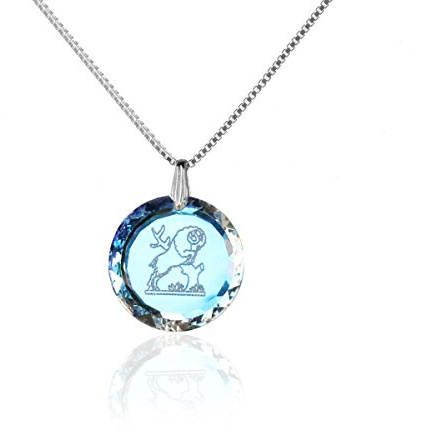 Kristallwerk Silberkette Halskette 925 Silber Sternzeichen Tierkreiszeichen hergestellt mit Swarovski®Kristall