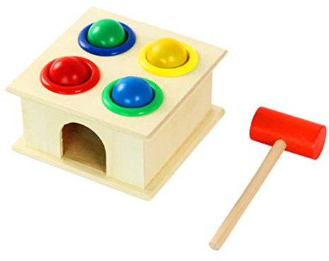 STOBOK Wooden Hamster Game Toy Hammering Ball Hammer Box Children Early Learning Toy
