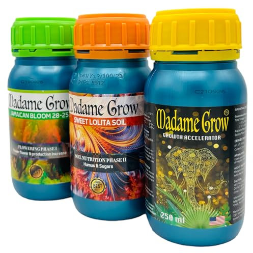 MADAME GROW - Organischer Dünger für Wachstum und Blüte – Basic 3er-Pack – (3 x 250 ml)