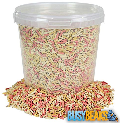 BusyBeaks Premium Mixed Suet Pellets (1L) - Wild Bird Food with Insects, Berries & Mealworms - High Energy Garden Bird Feed, Nutritious Seed-Free Pellets for Small Birds, Year-Round Bird Feeder
