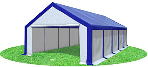 Stabilezelte Partyzelt 5x10m Modular Professional PVC 500 g/m² ohne Fenster BLAU Weiss