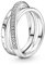 PANDORA Ring überkreuzendes Dreifachband silber, Zirkonia 199057C01 56