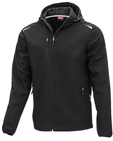 Nitras MOTION TEX LIGHT 7195 Windbreaker für die Arbeit & Freizeit - Regen- & Softshelljacke in schwarz