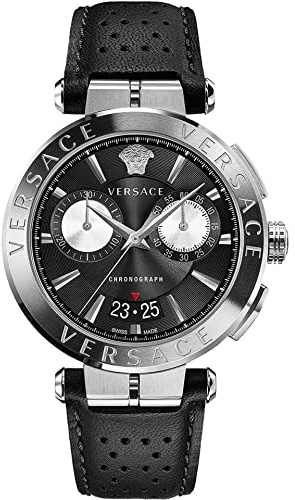Versace Herrenuhr Chronograph aus Leder - VE1D00719