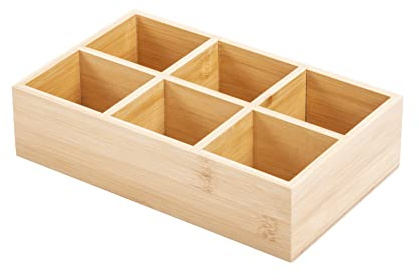 Wickerfield Drawer Divider Kitchen Cabinet Organizer Cutlery Tray Office Desktop Dressing Table (Six Compartments)