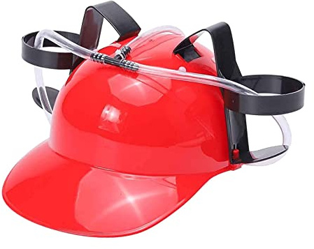 Chapeau à bière, casque jouet pour bières, casque à boire, support à boire pour chapeau à bière, accessoires pour boire, capuchon porte-canette réglable, paille pour boisson à la bière Soda Cola
