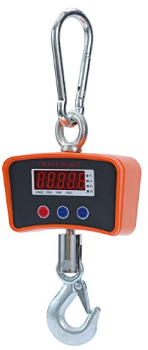 Aim Tools Bilancia Dinamometro da Gru 1000KG con Gancio Industriale a Sospensione, Display a LCD, Bilancia Pensile Digitale per Pesatura Centro Distribuzione Magazzino