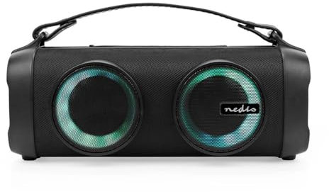Nedis Bluetooth® Party Boombox | 5 hrs | 2.0 | 24 W | Lecture multimédia: Onde sinusoïdale Pure/USB | Liable | Poignee de tra
