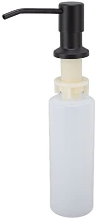 Tissting Distributeur de Savon, Distributeur Multifonctionnel en Acier Inoxydable avec Pompe Intégrée 300ml pour Cuisine et Salle de Bain, Lotion pour Vaisselle et Désinfectant