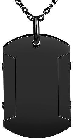 Feilok Herren Kette Edelstahl Herren Halskette mit Anhänger Militär Armee Dog Tag Anhänger für Männer