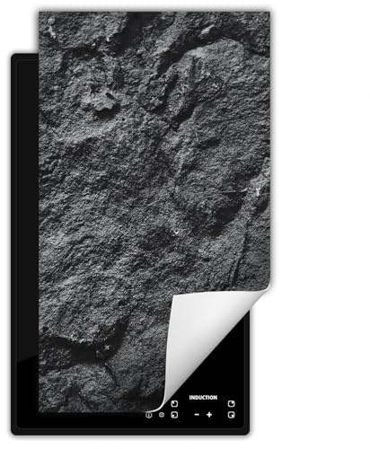 SMTDeco herdabdeckplatte Induktionsmatte herdabdeckung ceranfeld abdeckplatten für ceranfelder induktionskochfeld schutzmatte 30x52 cm Granitstein Grau