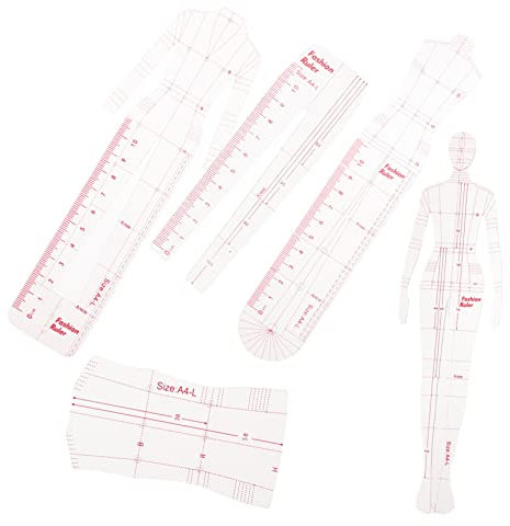 NUOBESTY Kurvenlineal Für Näharbeiten Humanoides Design Lineal Nähmaß Aus Hochwertigem Kunststoff Französisches Kurvenlineal Tragbar Und Praktisch Für Modedesigner