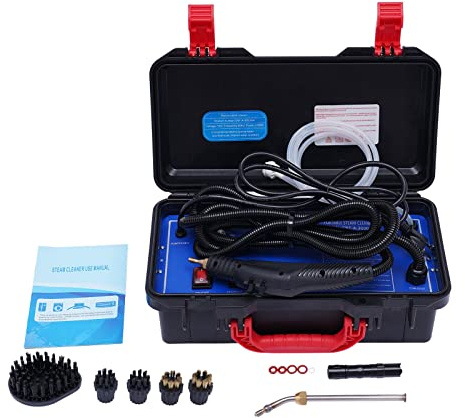 High Pressure Steam Cleaner 3-in-1 Handheld Steam Cleaner High Pressure Car Detailing Cleaning Machine 1700W High Temp Portable Bathroom Power Cleaning Machine 3-5 bar