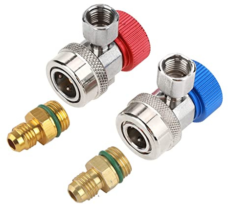 Adaptateur de coupleur Rapide pour climatisation Automobile R134a Compatible Haut et Bas sans Fluor ajouté pour Recharge et Entretien de système de climatisation