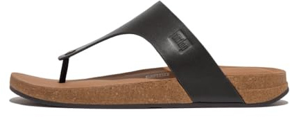 Fitflop iQUSHION lädersandaler i läder, svart, 9 UK, Svart, 43 EU