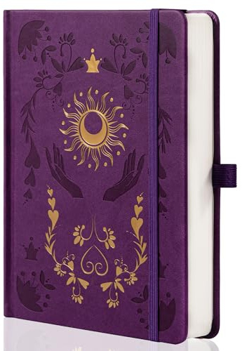 MGGAO Cuaderno rayado para mujeres y hombres, diarios para escribir, cuaderno de rayas universitarias estéticas A5 para el trabajo, viajes, escuela, 318 páginas numeradas, 5.8 x 8.4 pulgadas